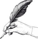Logo - dłoń trzymająca pióro